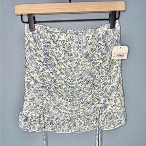 NWT Altar'd State Blue and White Floral Mini Skirt | Size Small